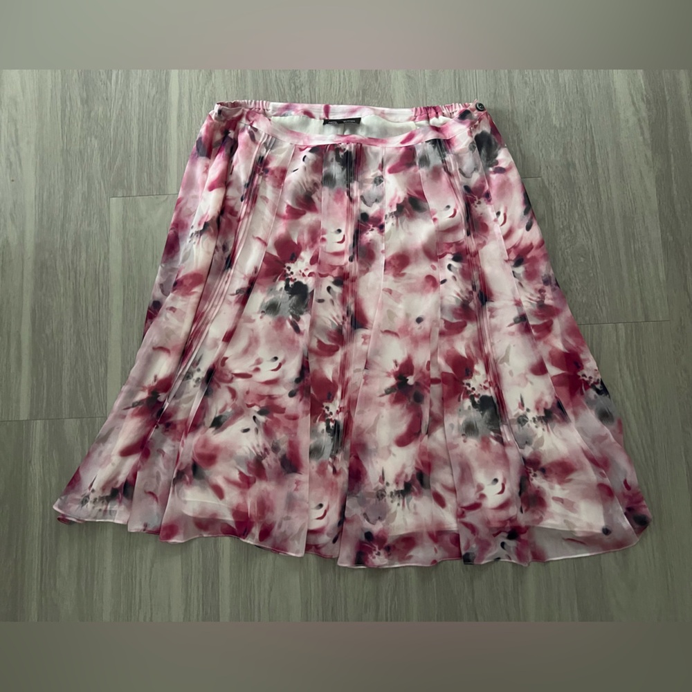 Jones New York Pink and Black A-Line Skirt